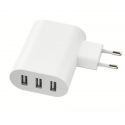 1 chargeur USB 3 ports, blanc