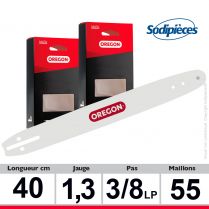 COMBO Oregon : 1 guide 160SDEA074 + 2 chaînes 91P055E pour tronçonneuse