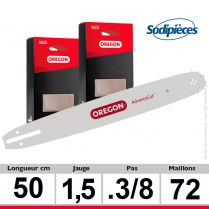 Combo Oregon : 1 guide 208SFHD009 + 2 chaînes 73DPX072E pour tronçonneuse