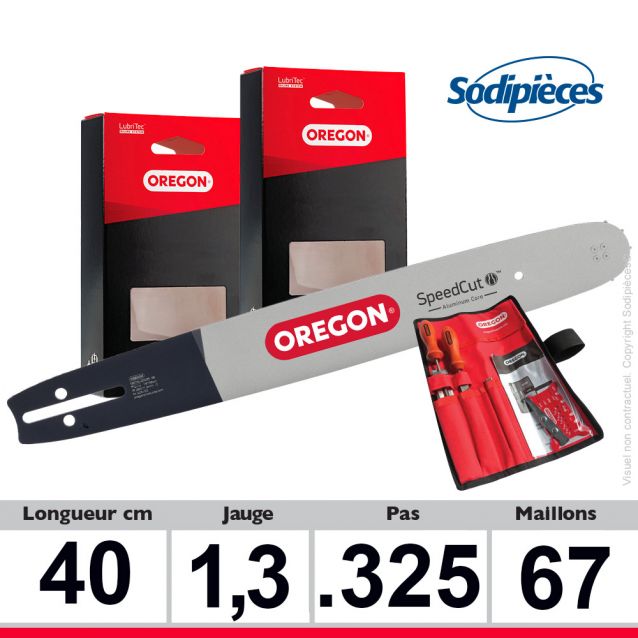 Kit Oregon Forestier pro : 0,325" 40 cm 67 maillons - 654286 Kit Oregon Forestier pro : 0,325" 40 cm 67 maillons - 654286