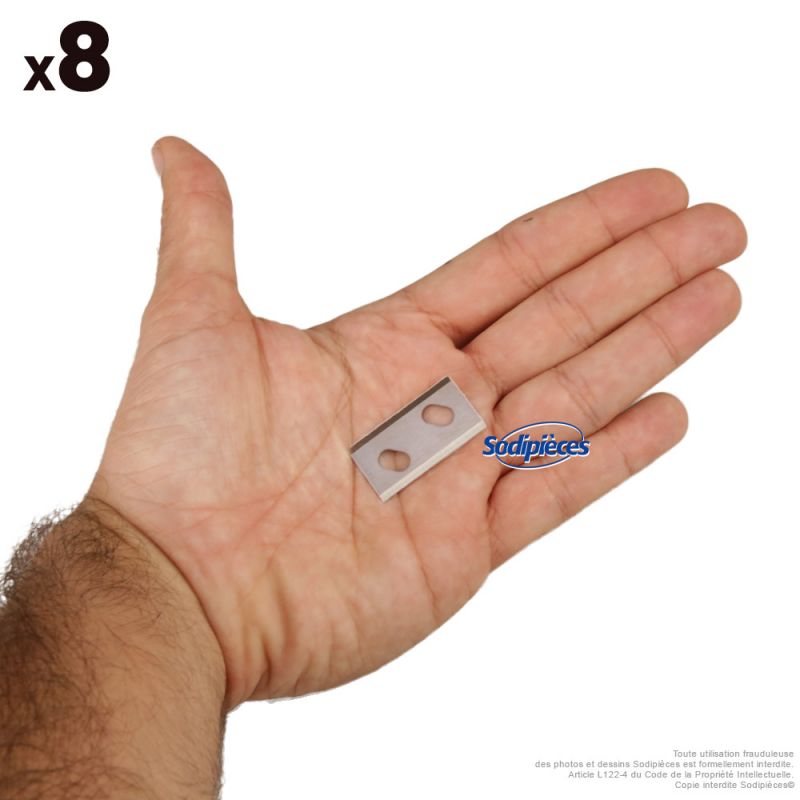 Lames pour robots tondeuses - Lot de 8 lames 32x18,8x0,9 mm