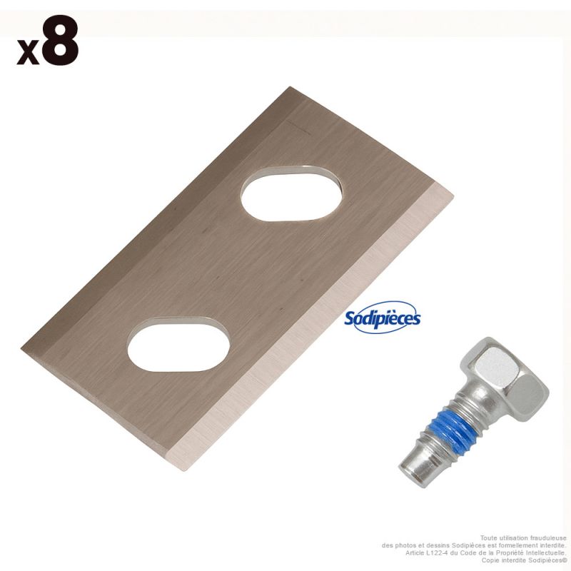 Lames pour robots tondeuses - Lot de 8 lames 32x18,8x0,9 mm