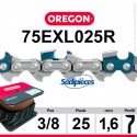 Chaîne 75EXL025R OREGON . 3/8". 1,6mm. 25 pieds