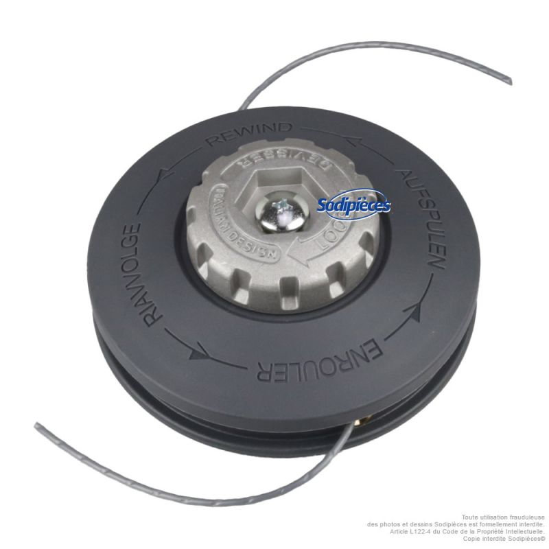 Tête débroussailleuse manuelle Tecomec Ø130 mm – Universelle 2 fils Ø2,0 à 2,7 mm
