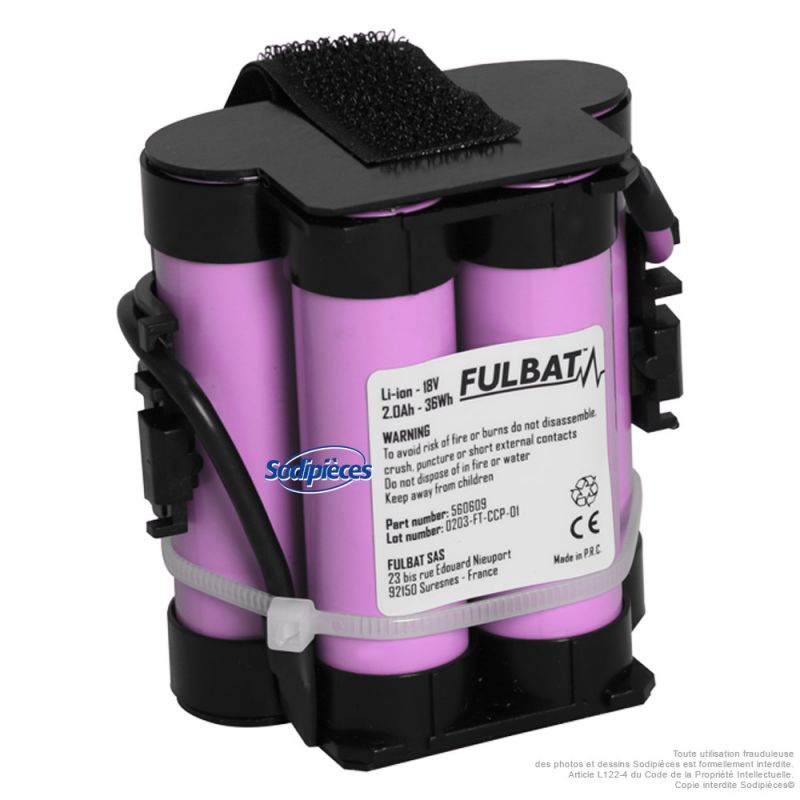 Batterie Lithium 18V 2Ah FL-HU01 pour robots tondeuses Husqvarna, McCulloch, Gardena