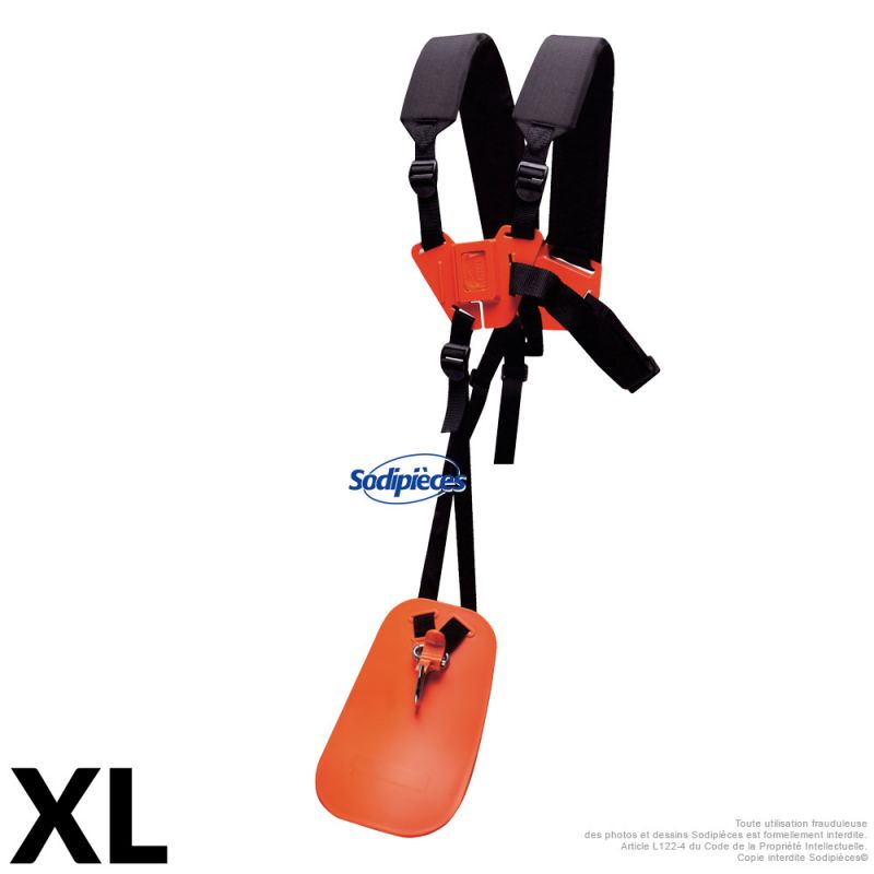 Harnais double épaules + ceinture dorsale XL pour débroussailleuse - Kalysta