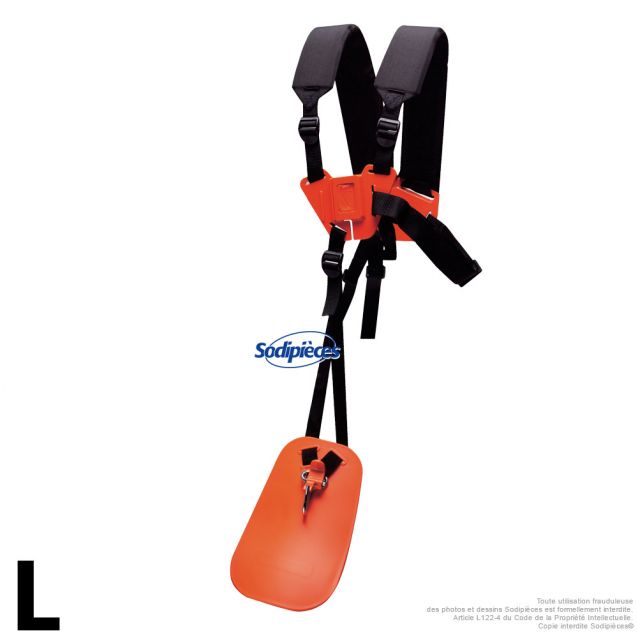 Harnais double épaules + ceinture dorsale L pour débroussailleuse - Kalysta