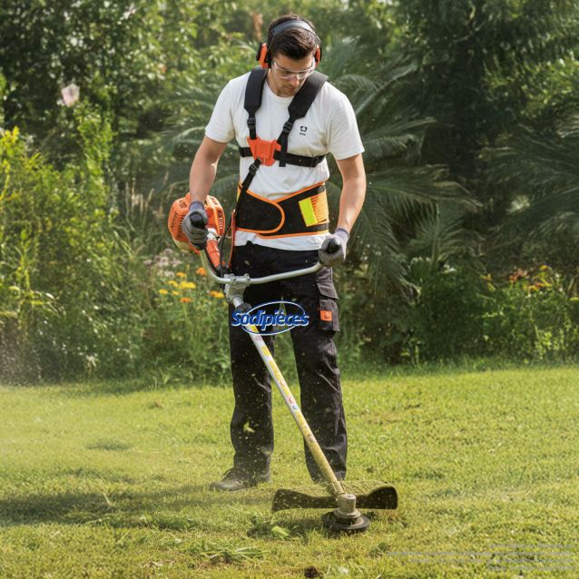 Harnais double épaules + ceinture dorsale M pour débroussailleuse - Kalysta