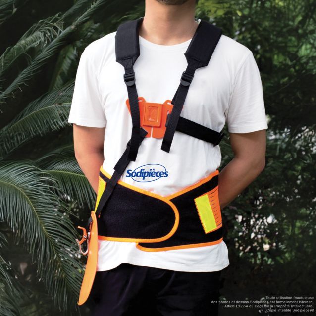 Harnais double épaules + ceinture dorsale L pour débroussailleuse - Kalysta