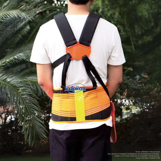 Harnais double épaules + ceinture dorsale M pour débroussailleuse - Kalysta