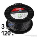 Bobine de fil Oregon Nylium Ondulé. 3 mm x 120 m pour débroussailleuse