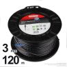 Bobine de fil Oregon Nylium Ondulé. 3 mm x 120 m pour débroussailleuse