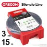 Fil Oregon Nylium Ondulé. 3 mm x 15 m pour débroussailleuse