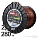 Fil débroussailleuse Ø 2,7 mm x 280 m Rond bi-matière Bobine Oregon Duoline Techni 280°