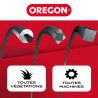 Fil débroussailleuse Ø 3 mm x 15 m Ondulé Coque Oregon Nylium