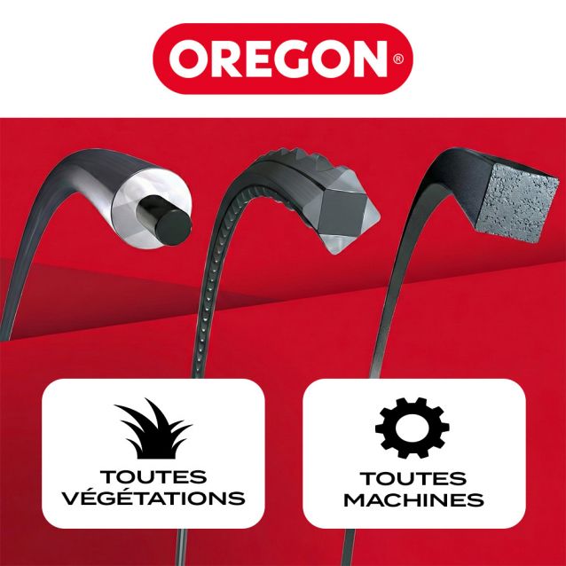 Fil débroussailleuse Ø 4 mm x 21 m Denté bi-matière Coque Oregon FlexiBlade