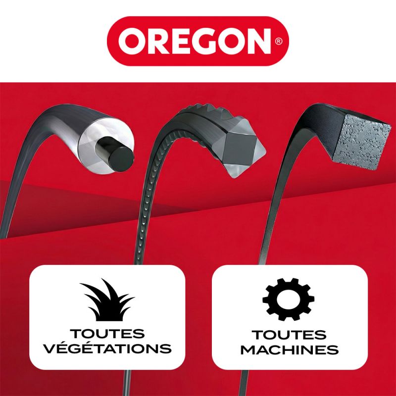 Fil débroussailleuse Ø 3 mm x 15 m Rond bi-matière Coque Oregon Duoline