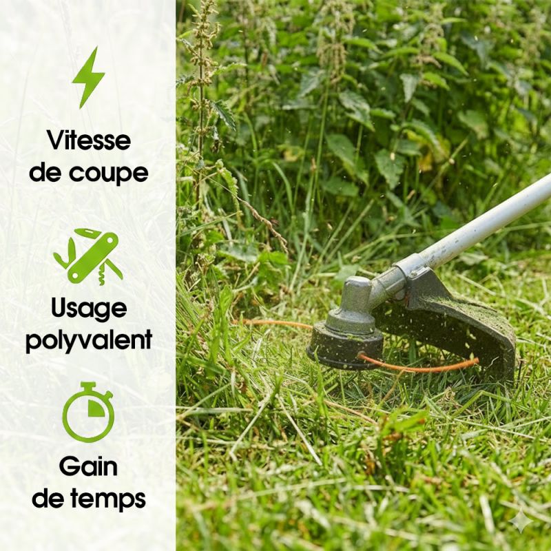 Fil débroussailleuse Ø 4 mm x 0,42 m Carré Tube 26 brins Fil Nylon