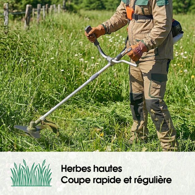 Tête débroussailleuse nylon 3 couteaux escamotables