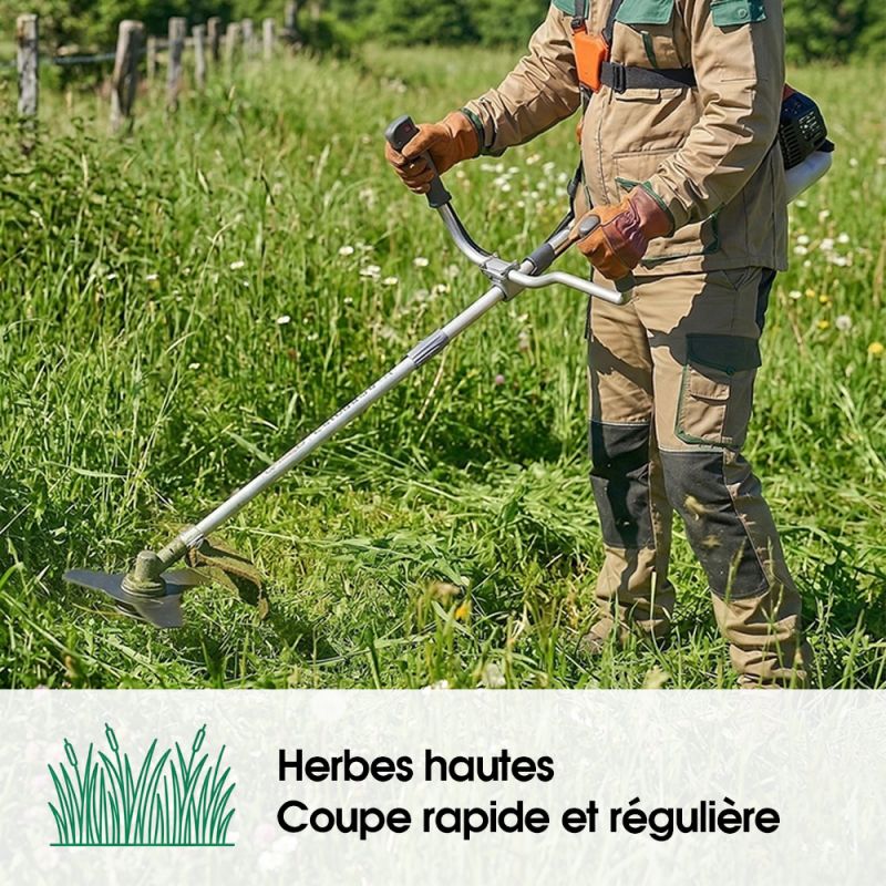 Tête débroussailleuse nylon 3 couteaux escamotables