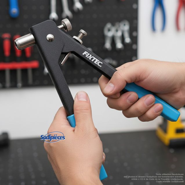 Pince à rivets filetés 11" avec mandrins M3 à M8 - Coffret 86 pièces - Fixtec