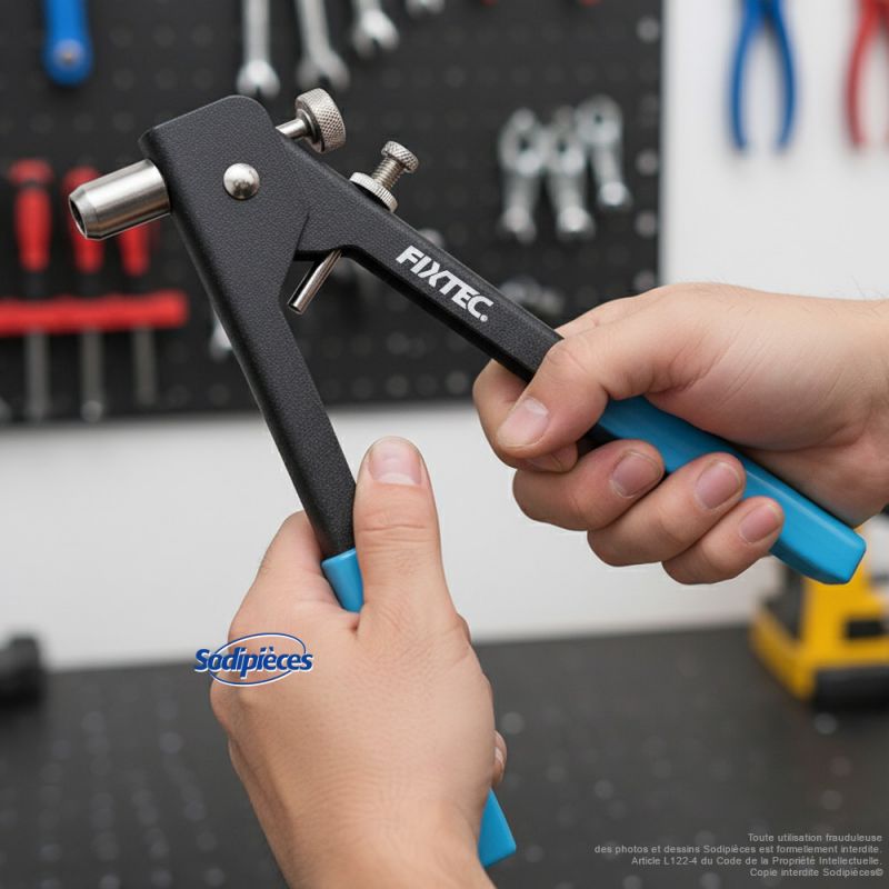 Pince à rivets filetés 11" avec mandrins M3 à M8 - Coffret 86 pièces - Fixtec