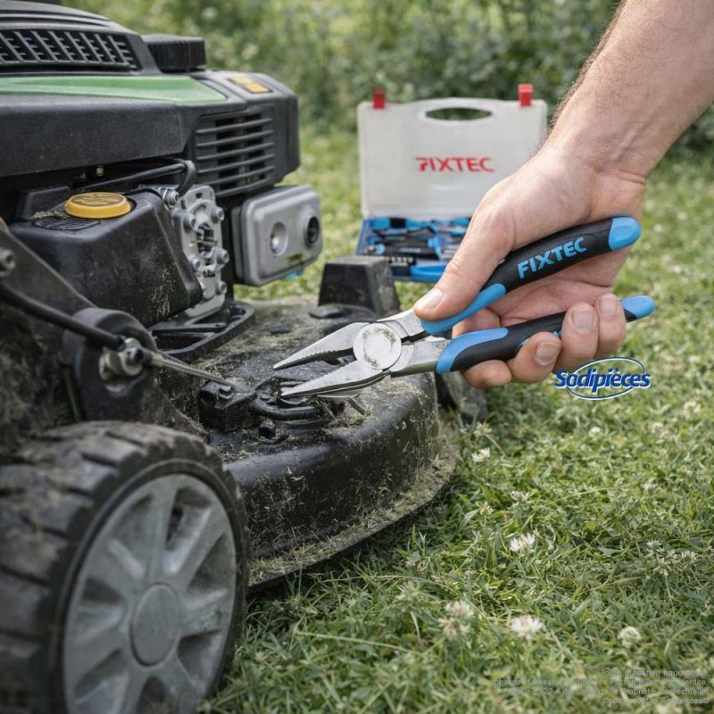 Coffret d’outils à main - 25 pièces - pince universelle, pince à bec long, clé à molette, manche de tournevis - Fixtec