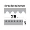 Courroie crantée 1256-8M-25 pour plateau Husqvarna Rider 90 cm