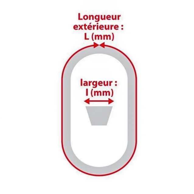 Courroie crantée 1256-8M-25 pour plateau Husqvarna Rider 90 cm