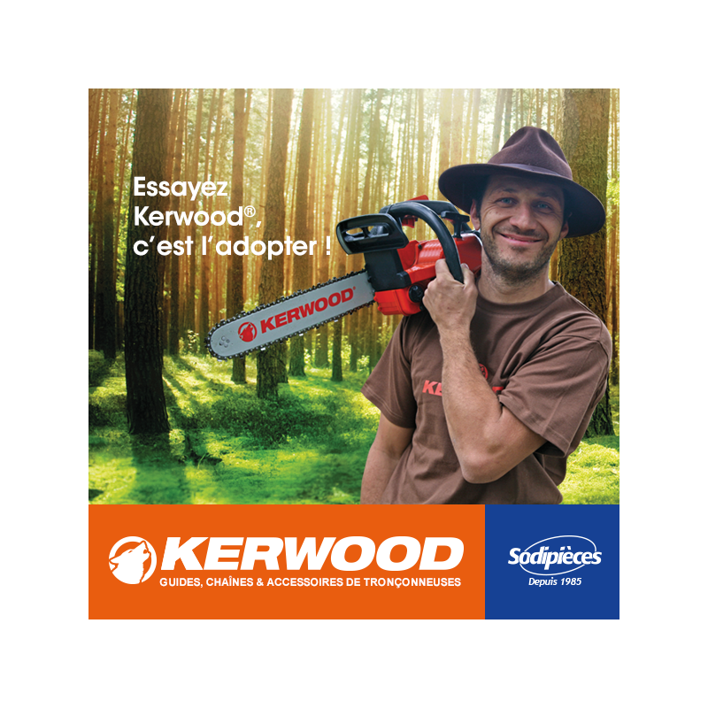 Guide tronçonneuse Kerwood. 35 cm. 3/8"LP. 1,3 mm. 14B2KCWD