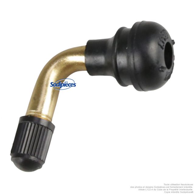 Valve tubeless coudée 90° pour pneu sans chambre