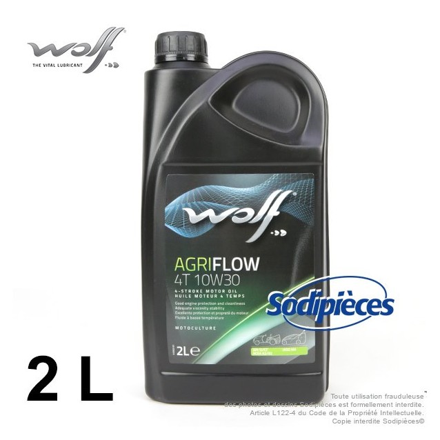 Huile moteur Wolf Agriflow 4T 10W30 2L