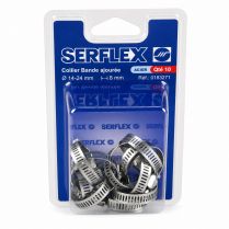 Colliers Serflex BA. Coffret de 10. diam serrage 14 à 24 mm