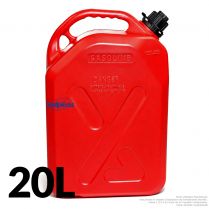 Bidon de 20 L rouge et noir avec bec verseur