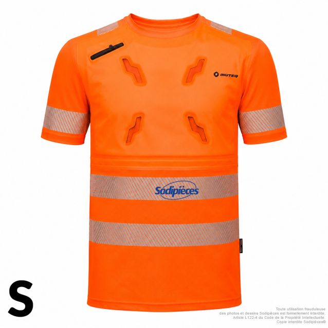 T-shirt refroidissant HV - Smart-X - Manches courtes - Orange - Taille S