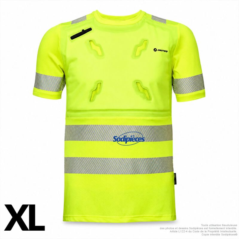 T-shirt refroidissant HV - Smart-X - Manches courtes - Jaune - Taille XL