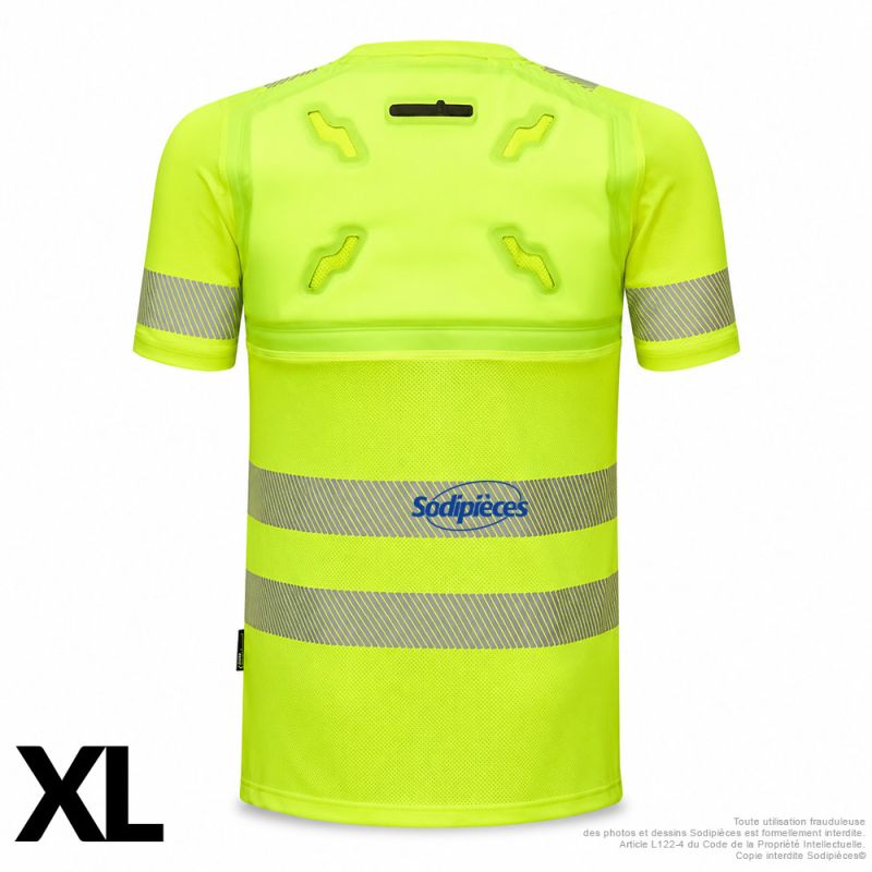 T-shirt refroidissant HV - Smart-X - Manches courtes - Jaune - Taille XL