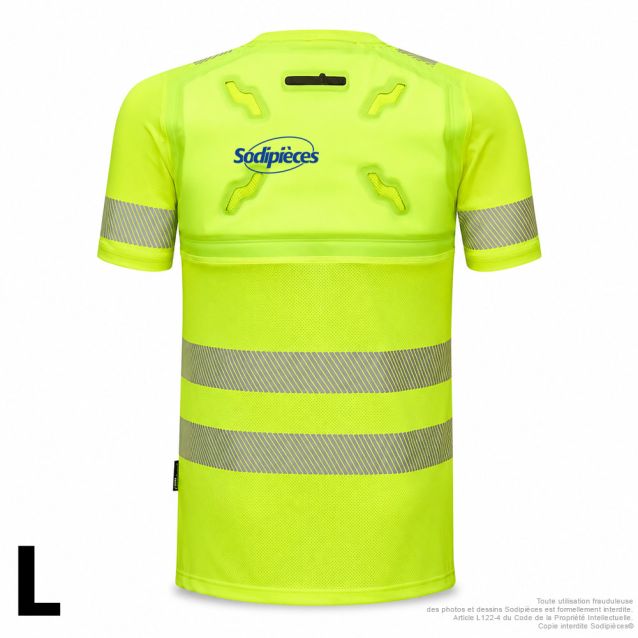 T-shirt refroidissant HV - Smart-X - Manches courtes - Jaune - Taille L