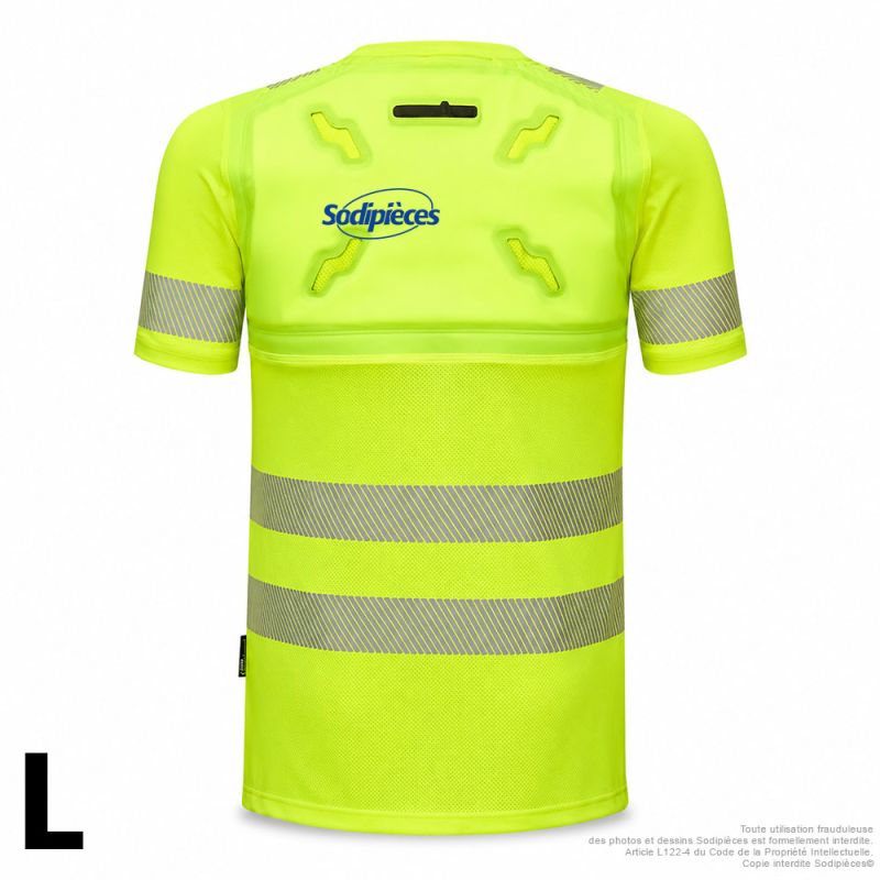 T-shirt refroidissant HV - Smart-X - Manches courtes - Jaune - Taille L