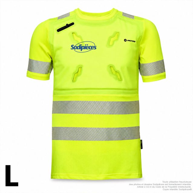 T-shirt refroidissant HV - Smart-X - Manches courtes - Jaune - Taille L