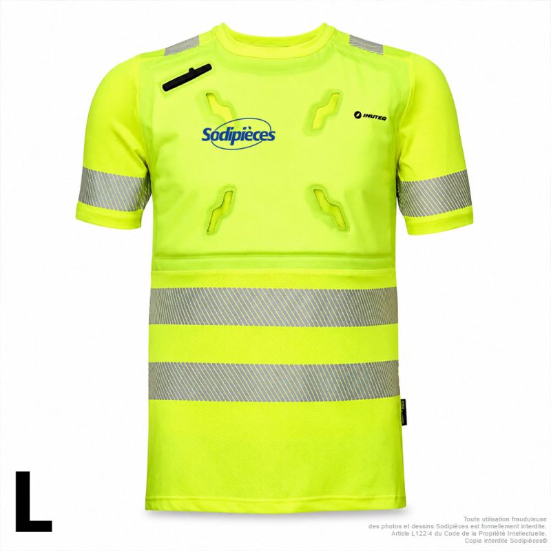 T-shirt refroidissant HV - Smart-X - Manches courtes - Jaune - Taille L