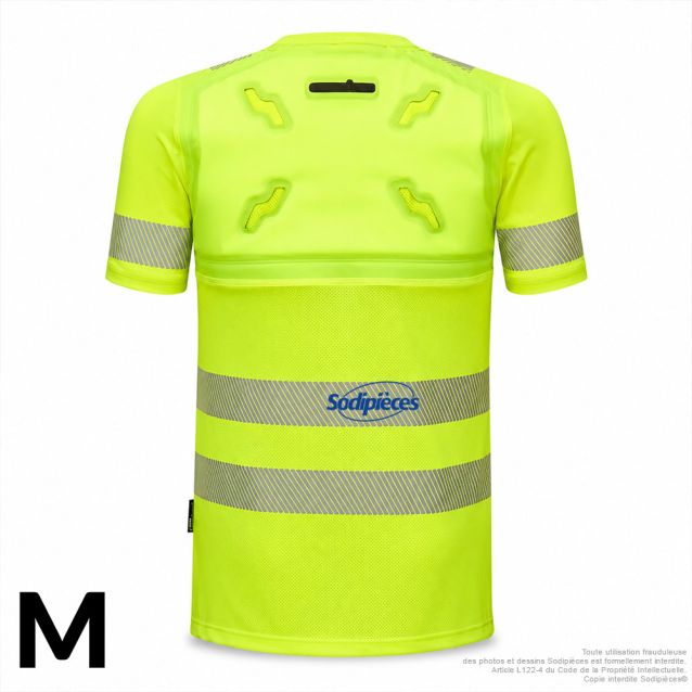 T-shirt refroidissant HV - Smart-X - Manches courtes - Jaune - Taille M