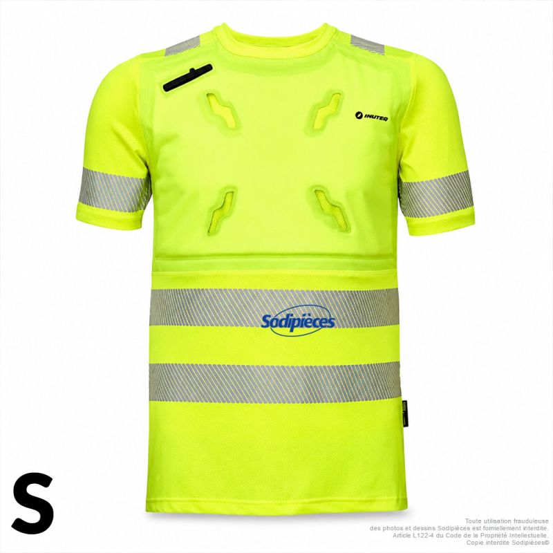 T-shirt refroidissant HV - Smart-X - Manches courtes - Jaune - Taille S