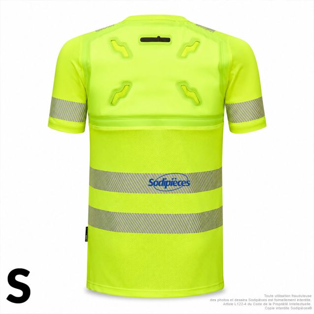 T-shirt refroidissant HV - Smart-X - Manches courtes - Jaune - Taille S