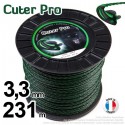 Fil débroussailleuse Ø 3,3 mm x 231 m Hélicoïdal bi-matière Bobine Cuter'Pro - DESTOCKAGE