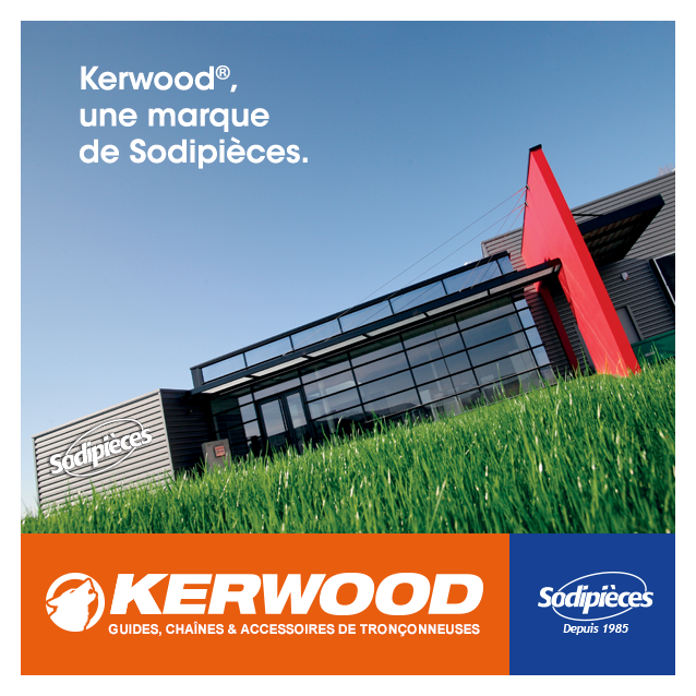 Guide+chaine tronçonneuse Kerwood. 35cm, 3/8"LP 1,3 mm