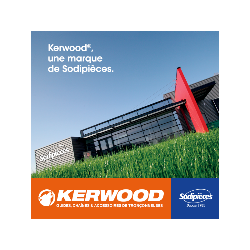 Guide+chaine tronçonneuse Kerwood. 35cm, 3/8"LP 1,3 mm