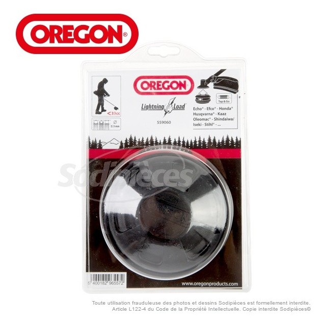  Tête débroussailleusse Orégon Ø 130 mm. Tap and Go