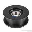 Poulie gorge plate pour Castelgarden N° 25601558/2, 2560150/0. Ext 52mm. Larg.15mm. Alésage.15mm.